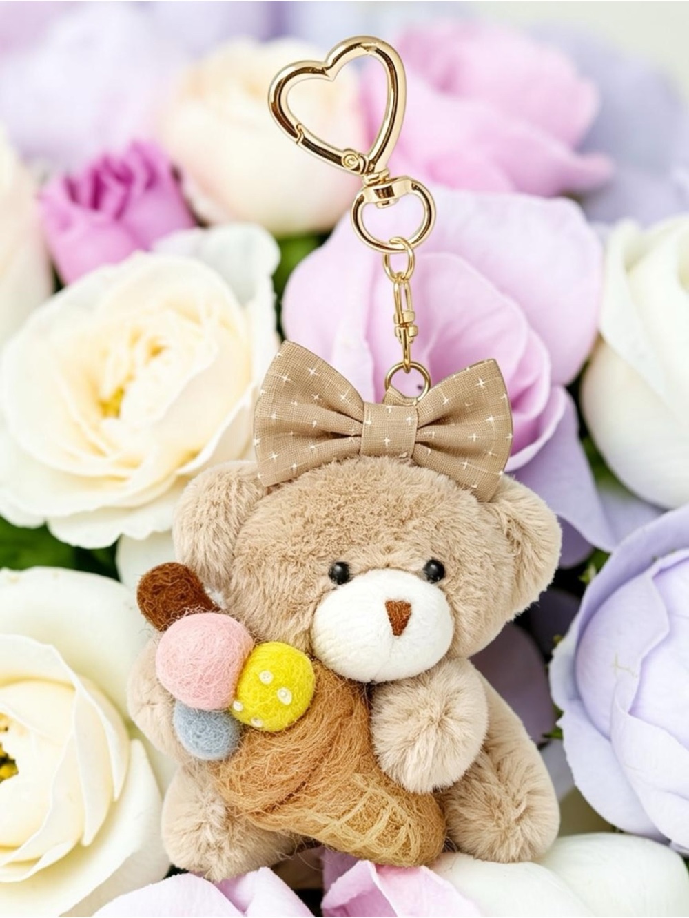 Plush Teddy Bear Bag Charm/Keychain - Picture 2 of 4